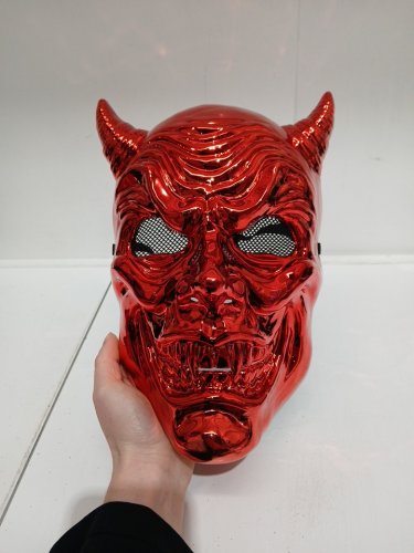 way to celebrate! devil Halloween Mask - osfm - red image 2