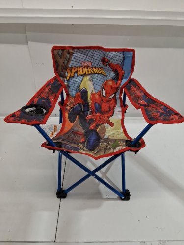 KIDS SPIDER-MAN FOLDING CAMP CHAIR WITH CUP HOLDER AND CARRY BAG - 80LB - MULTICOLOR image 2
