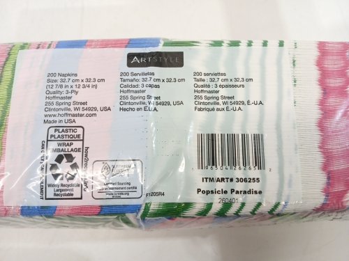 200PK ARTSTYLE PARTY NAPKINS - POPSICLE PARADISE (MODEL: 306255) image 3
