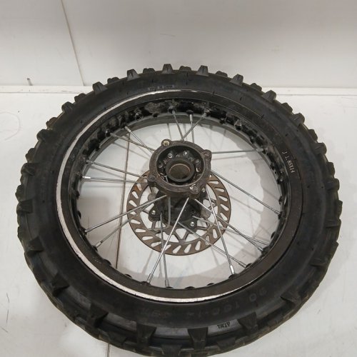 Complete rear wheel for dirt bike - 90/100 -14 - black image 3