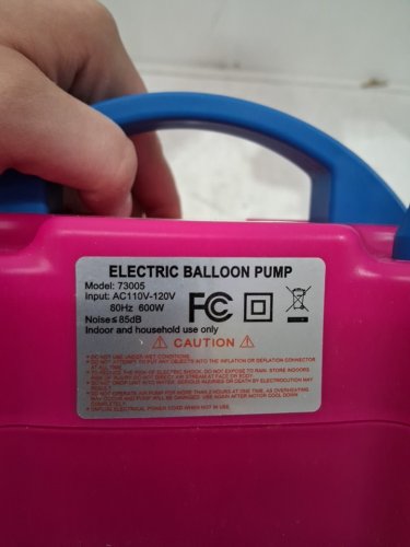 electric portable dual nozzle balloon inflation pump - 110V - 600W - PINK/BLUE (MODEL: 73005) image 4