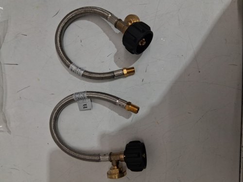 2PK 1ft propane gauge hose - 1/4 male NPT for 2-stage auto changeover regulator FOR 5-40lb propane tank (model:FQ02BG) image 3