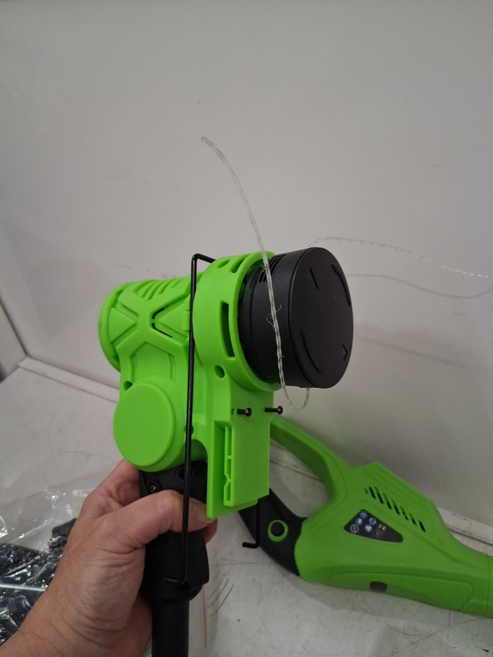 CORDLESS grass strimmer battery powered - 21v - green/black (model: jy-lm2401) image 9