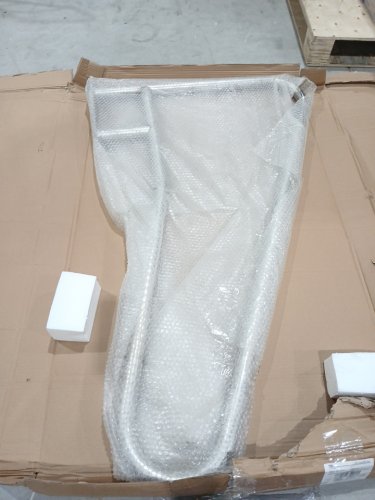 Stainless Steel Pool Railing With Removable Blue Grip Cover - 52" x 32" - Silver (Model: X00413BJ47) image 3