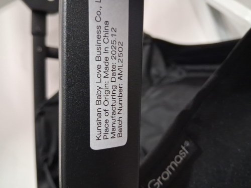Gromast 3-in-1 Baby Convertible Stroller WITH UPF 50+ canopy and cup holder - black - (model: B1-ca) image 5