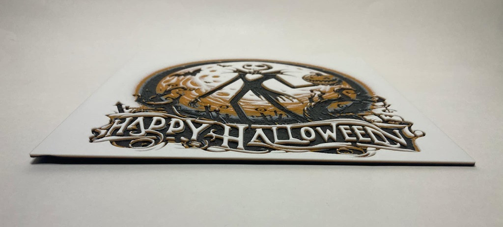 8"x8" 3D Printed - Jack Skellington - The Nightmare Before Christmas - Textured Photo image 2