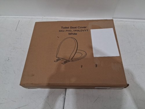 Garvee Round Toilet Seat with Slow Soft Close - 17" - white (model: pho-0r8ldvyt) image 2