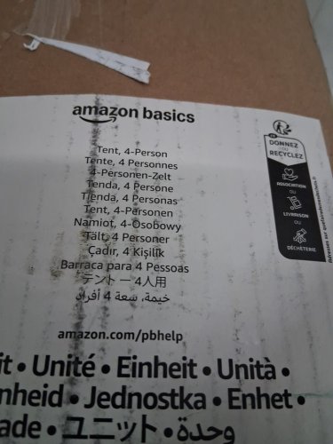 AMAZONBASICS 4-PERSON TENT, 4-SEASON - 9FT X 7FT X 48" HIGH - ORANGE/GREY - (MODEL: B01881TG20/B077Y8DLSN) image 3