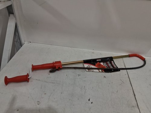 RIDGID K-3 TOILET AUGER TOILET AUGER SNAKE WITH BULB HEAD TO CLEAR CLOGGED TOILETS - 3 feet - orange/bronze (model:  59787) image 2