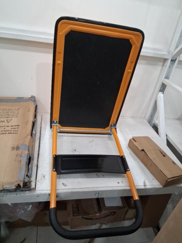 MAXWORKS FOLDABLE PLATFORM TRUCK PUSH DOLLY WITH SWIVEL WHEELS - 330LB CAPACITY - YELLOW/BLACK (MODEL: 80876) image 4
