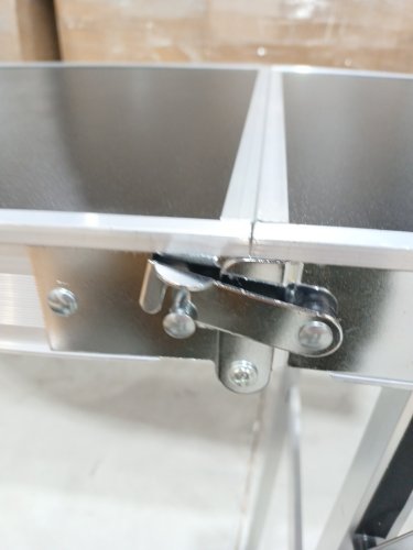 Portable foldable Tradeshow Table display exhibition counter - 77.9" x 15" x 34.6" - black/silver (model: dx9930-b) image 7