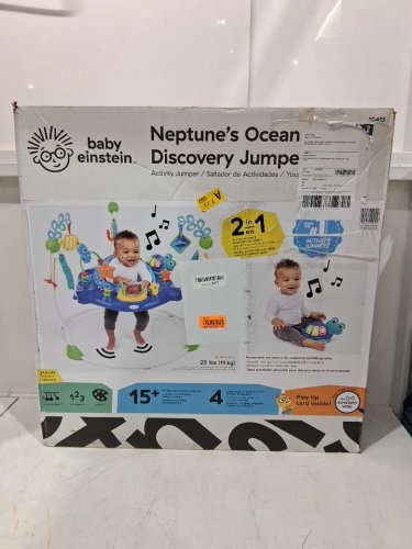 Baby Einstein Neptune's Ocean Discovery Jumper with Adjustable Height - 15+ multi-sensory toys/activities - 4 languages - Multi-colour (Model: 10455) image 2