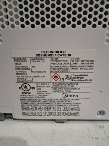 Midea cube smart wifi dehumidifier, compatible with alexa - 50 pint - 4,500 sq. ft - white (model: mad50s1qwt-A) image 11