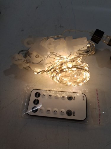 LEPRO led string curtain lights WITH REMOTE CONTROL - 9.8ftx9.8ft - WARM WHITE image 2