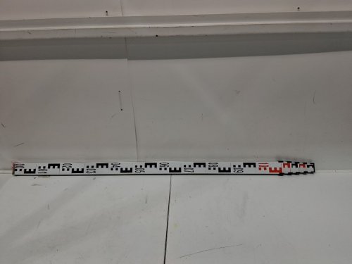 Water Grade level rod tool with sleeve - 16ft - white/black/red image 3