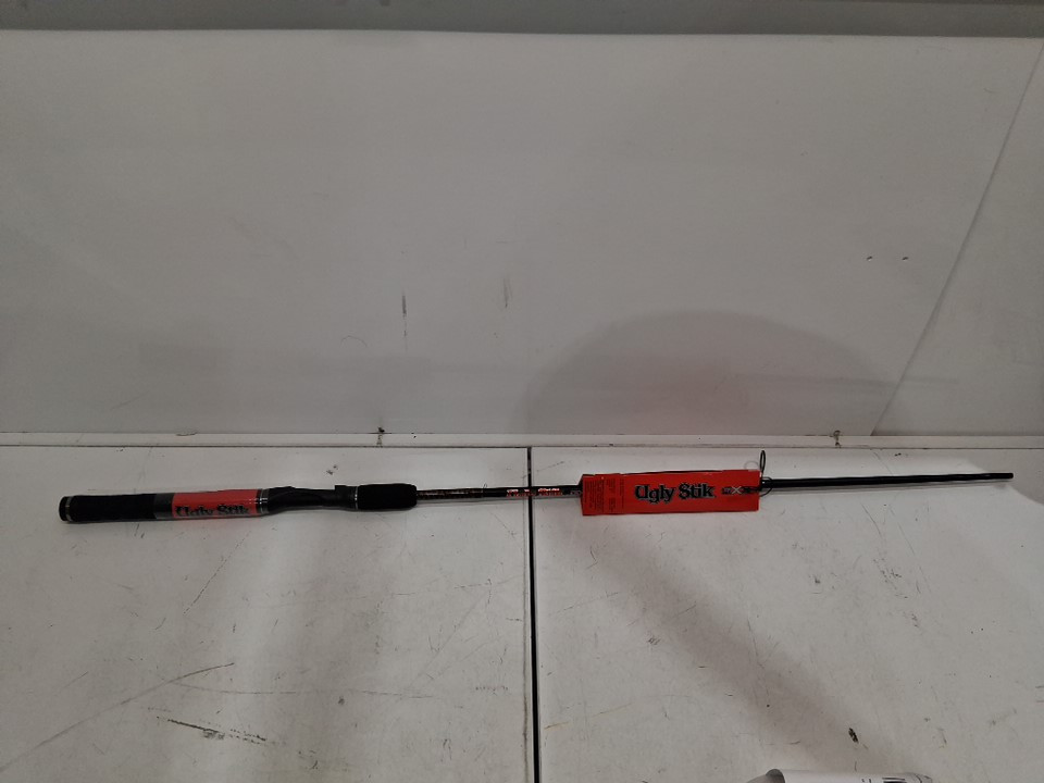 UGLY STIK gx2 SPINNING FISHING ROD HANDLE - 48" Medium light - black/red (MODEL: USGXSP702ML) image 3