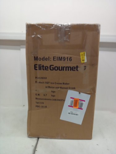 elite gourmet old fashioned wood bucket electric ice cream maker with die‑cast hand crank - 6qt - pine (model: eim916) image 2
