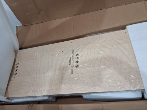 KINGSMITH Height Adjustable Electric Standing Desk with 2 Hooks - 48" x 24" - 176LBS CAP - WHITE/OAK (MODEL: ETSFI28) image 6