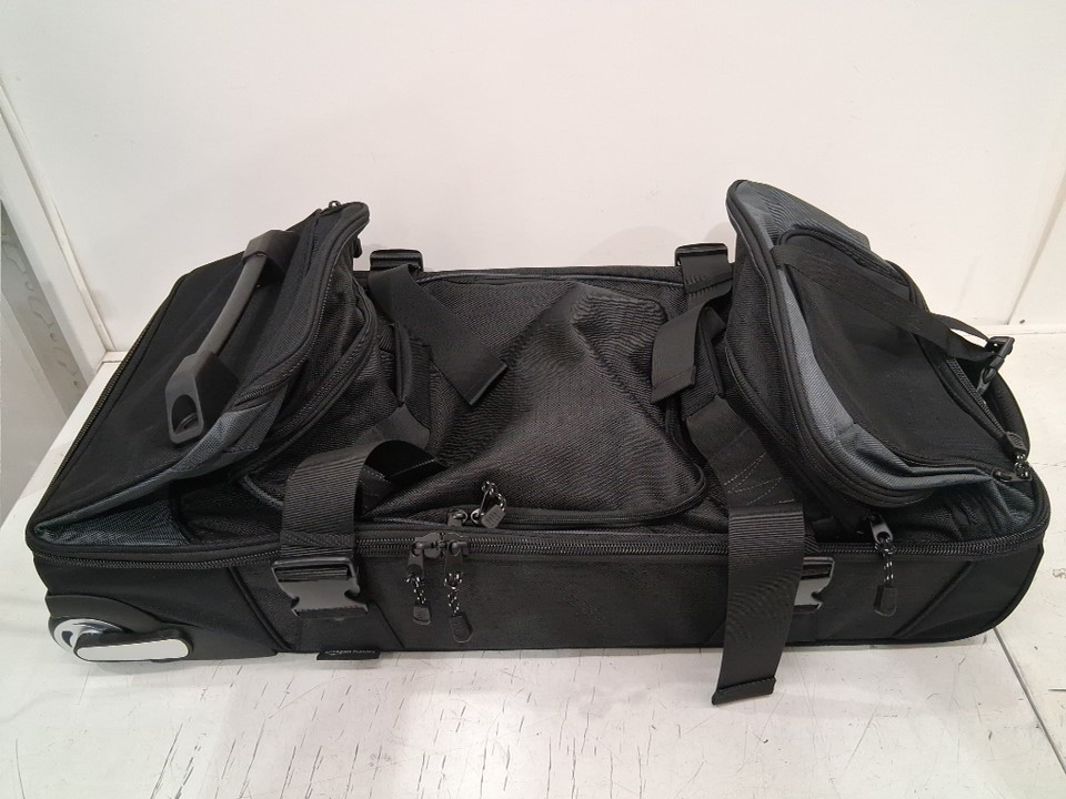 AMAZON BASICS RIPSTOP ROLLING TRAVEL LUGGAGE DUFFLE BAG WITH WHEELS - 30" - BLACK/GREY - (MODEL: B06ZY791T4) image 2