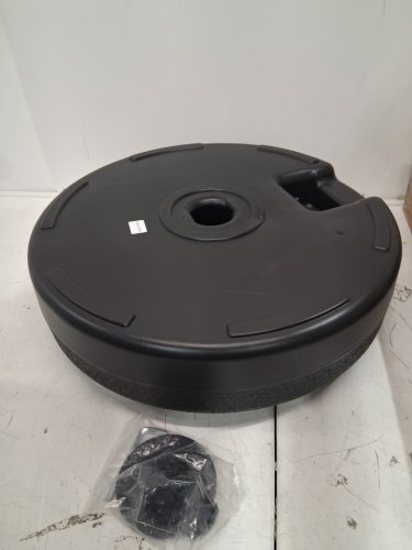 PATIO MARKET FILLABLE UMBRELLA BASE STAND - 50LB CAPACITY WATER - 20" - BLACK (MODEL: LGBRLABASEROUND) image 4