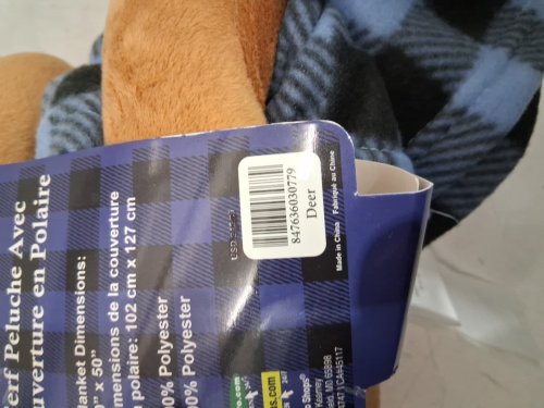 Bass Pro Shops Stuffed Animal with Fleece Blanket - blue image 4