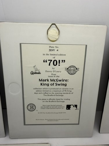 5PC SET COLLECTIBLE MARK MCGWIRE PLATE HOMERUN SET LIMITED EDITION image 7