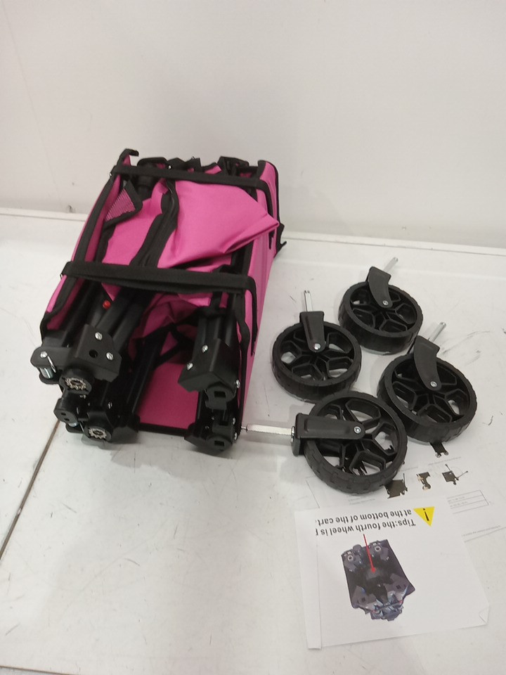RAYNESYS Collapsible FOLDING WAGON CART - 4cu.ft - 120L - 220LB - pink image 3