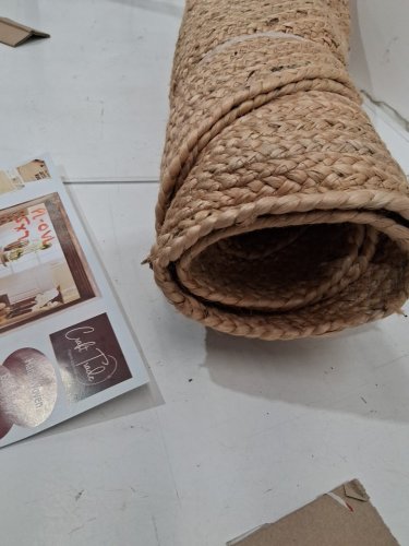 Craft Trade Natural Jute Area Rug Boho Reversible Sisal Oval Rug - 5ft x 7ft - natural jute image 4