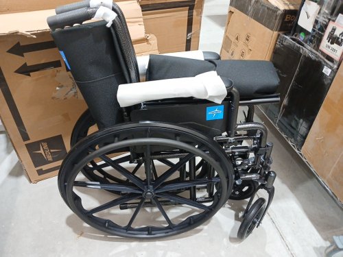 MEDLINE GUARDIAN K1 WHEELCHAIR - 16" SEAT - 300LBs CAPACITY - BLACK (MODEL: K1166N22S) image 5