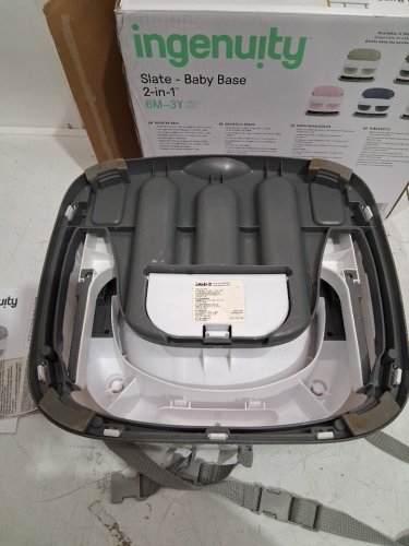 INGENUITY BABY BASE 2-IN-1 BOOSTER FEEDING & FLOOR SEAT - 50LBS CAP - WHITE/SLATE GREY (MODEL: 11576) image 5