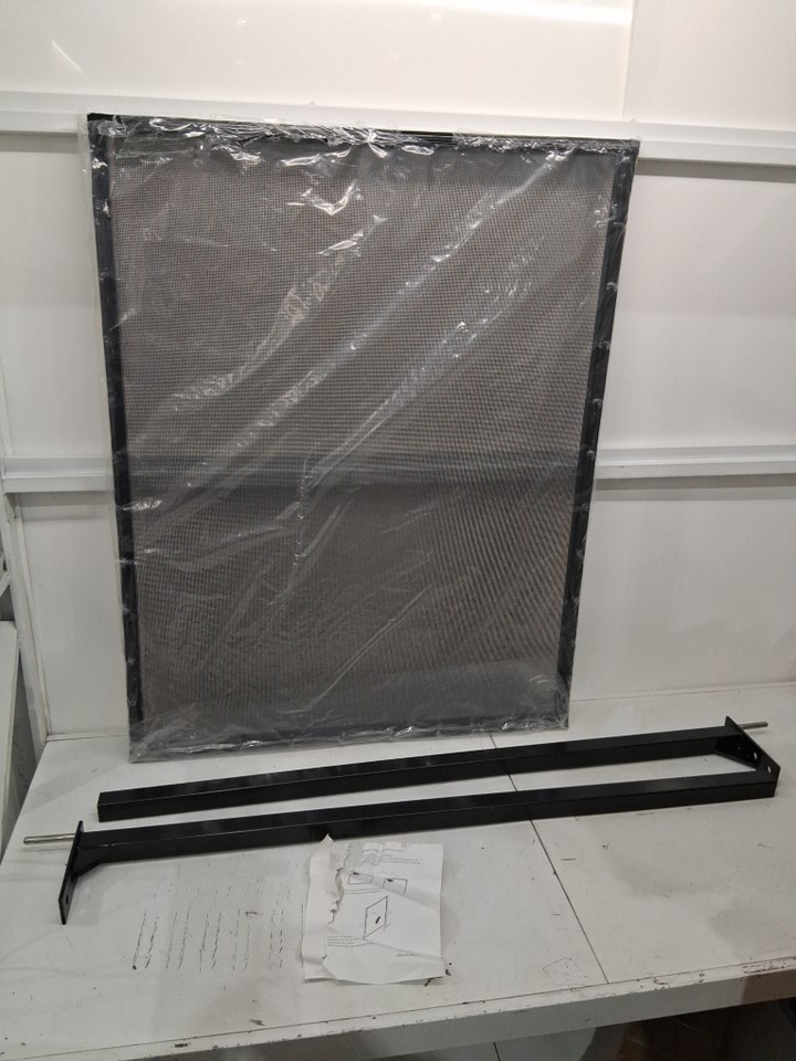 GLI Protect-A-Pool Screen Gate with Metal Bolt Pillars - 46" x 36" - Black image 2