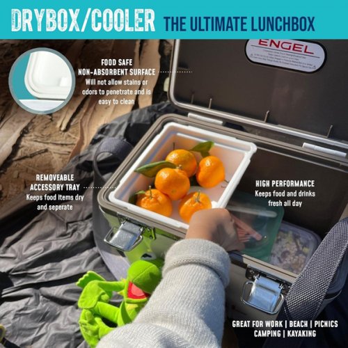Engel Leak-Proof Airtight Dry box Cooler - 30QT - RED/WHITE (MODEL: UC30R) image 3