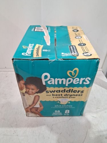 58PK PAMPERS SWADDLERS DIAPERS - SIZE 8 image 4