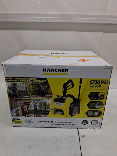 KARCHER CUBE ELECTRIC POWER PRESSURE WASHER WITH POWER NOZZLE - 1700PSI/1.2GPM - YELLOW/BLACK (MODEL: K1700) image 2