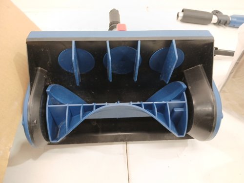 ENHULK BATTERY POWERED CORDLESS SNOW SHOVEL BLOWER WITH DIRECTIONAL PLATE & ADJUSTABLE FRONT HANDLE - 20V / 4AH - 12" PATH - BLUE (MODEL: ASYSN04) image 4