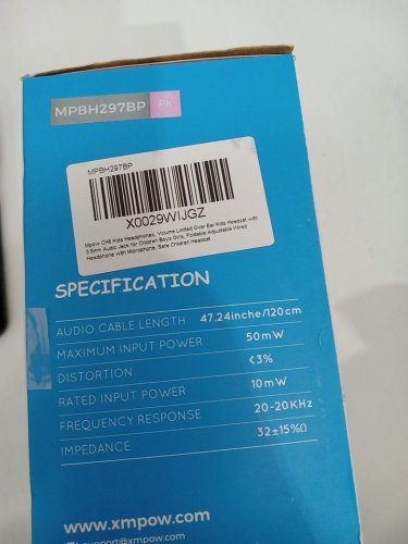 Kid's MPOW Wired Foldable Headphones with Volume Control - Pink (Model: BH297B) image 3