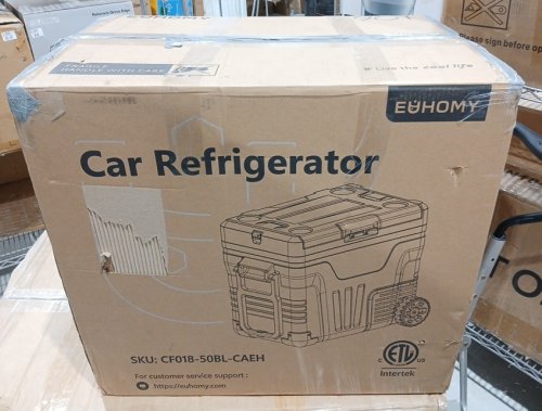 EUHOMY PORTABLE COOLER ON WHEELS FOR CAR - 12V - 50L - BLACK (MODEL: CFB-50) image 2