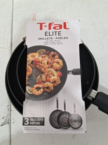 3PC Tfal Titanium Non-stick Skillet Set - 8" / 9.75" / 11.25" - Black (Model: 9988999) image 3