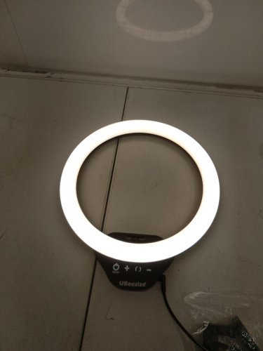 UBeesize Selfie Ring led Light with Stand and Phone holder for Video Recording ＆ Live streaming - 10" ring ' 62" stand - BLACK image 4