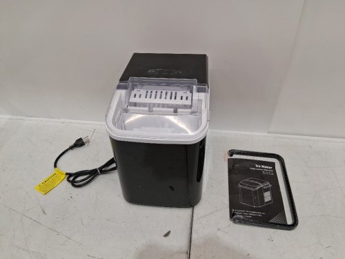 COUNTERTOP ICE MAKER WITH HANDLE AND SCOOP - 26LB - BLACK (MODEL: WBJ-10A) image 3