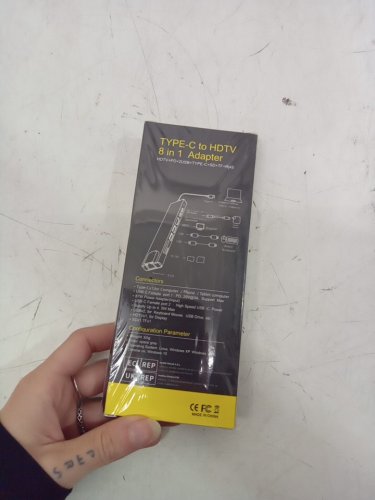 8-in-1 dreamquest type-c to hdtv adapter - UHD\TYPE-C\HDTV\SS\SS\TF\RJ45 - space grey image 3