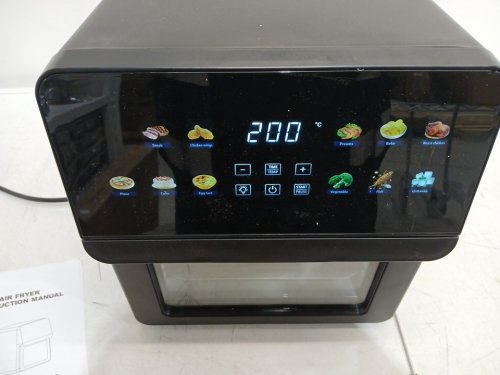 8-in-1 casa home living air fryer oven combo with 8 presets - 1700W - 120V - 10qt - 11" x 12" x 11.8" - black (model: hd-zg036e) image 4