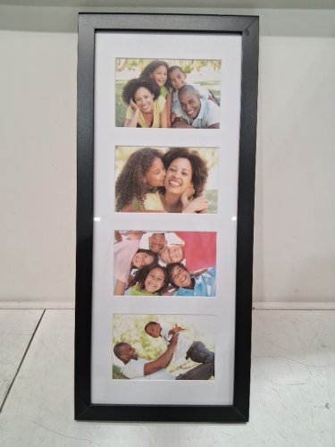 Americanflat Collage Picture Frame - Four 4" x 6" , 8" x 20" overall glass length - black image 3