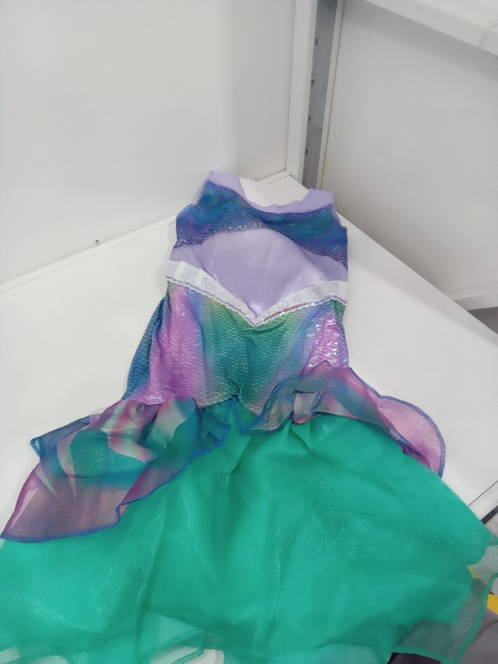 GIRLS DISGUISE COSTUMES DISNEY'S THE LITTLE MERMAID ARIEL DRESS - LARGE / 10-12 - PURPLE/TEAL image 2