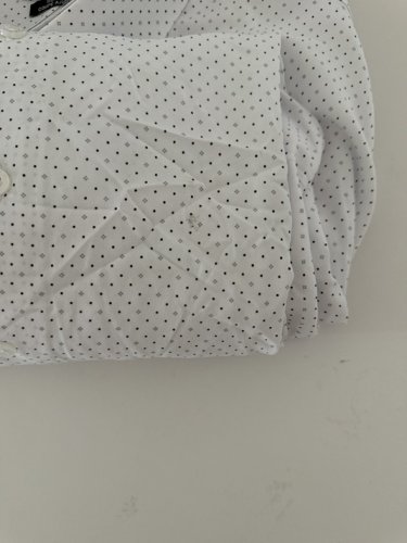 MEN'S NAUTICA OXFORD LONG SLEEVE SLIM FIT dress SHIRT - XXL 18 (34/35) - white/navy blue/grey (STYLE: 1970228) image 2