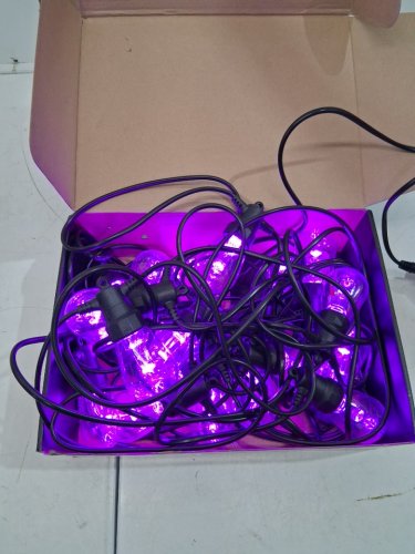 cawws colour changing outdoor led string lights with remote & app controls - 50ft - black image 2