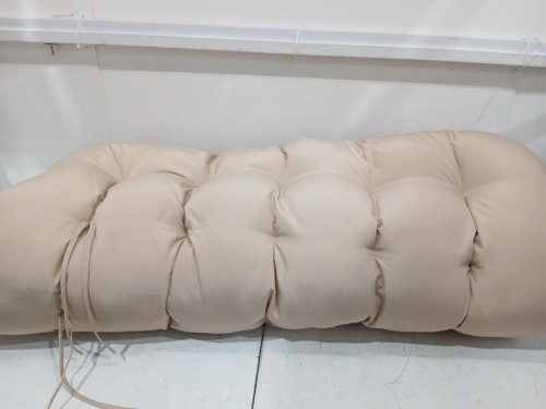 GIANTEX Outdoor Papasan Rocking Chair with Padded Cushion - 450lbs cap - beige image 6
