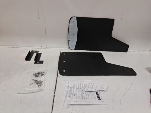 luverne front end textured rubber mudguards for 2020 Chevrolet silverado 2500/3500 - 12" x 23" - black (model: 251450) image 3
