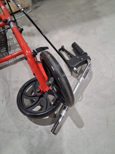 MEDLINE GUARDIAN BASIC STEEL ROLLATOR WITH 8" WHEELS ROLLING WALKER - 300LB CAPACITY - RED (MODEL: MDS86860ERS8) image 5