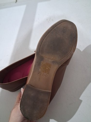 women's aldo hollie slip on loafers - size 10 - cognac brown (style:1946236) image 3